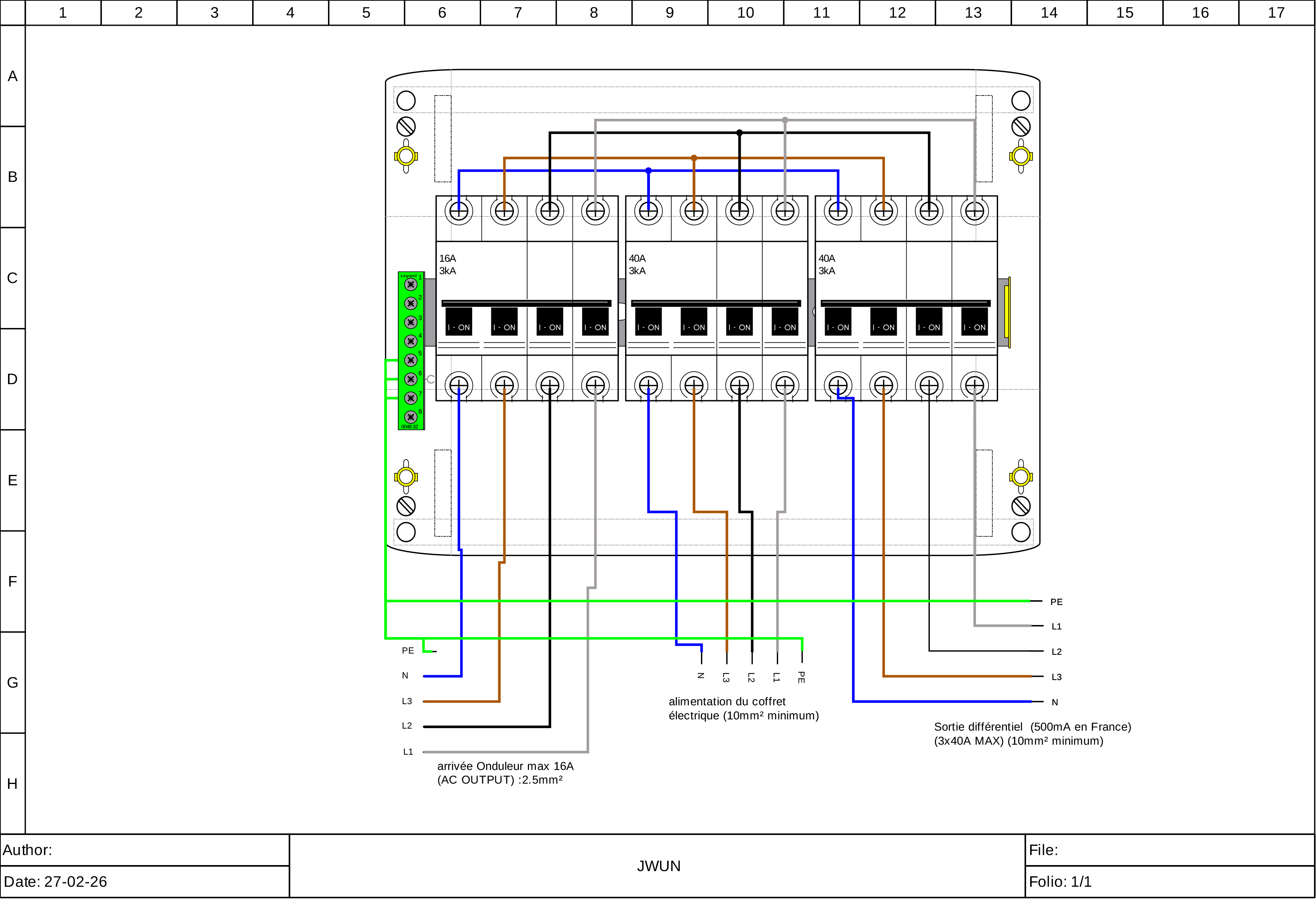 Schéma de câblage coffret limiteur triphasé